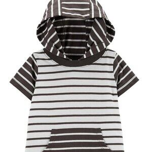 Carter's striped hooded romper for boys!  Size 3m  New with Tags
